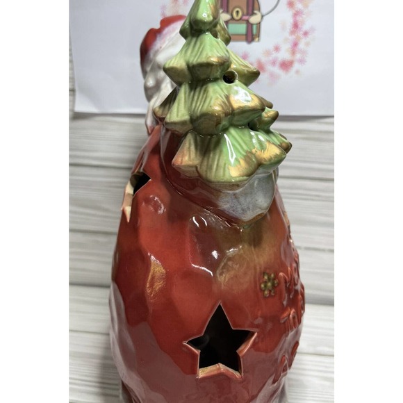 Kirkland's Santa Greeting Nightlight Christmas Decorative Holiday Light Rustic - Picture 4 of 8